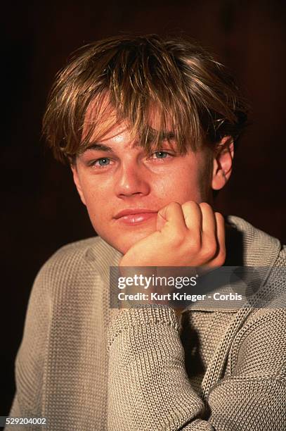 Portrait of the American actor Leonardo Di Caprio, star of What's Eating Gilbert Grape, The Basketball Diaries and The Quick and The Dead. Munich,...