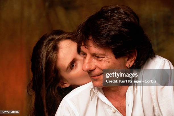 Portrait of the Polish movie director Roman Polanski and his French actress wife Emmanuelle Seigner. Munich, Germany.