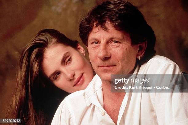Portrait of the Polish movie director Roman Polanski and his French actress wife Emmanuelle Seigner. Munich, Germany.