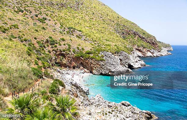 zingaro nature reserve in sicily - gypsy fotografías e imágenes de stock