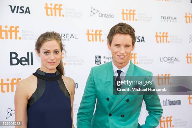 Actor Eddie Redmayne and his fiancee Hannah Bagshawe attend 'The Theory of Everything" premiere during the 2014 Toronto International Film Festival