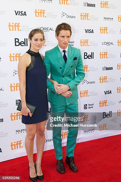 Actor Eddie Redmayne and his fiancee Hannah Bagshawe attend 'The Theory of Everything" premiere during the 2014 Toronto International Film Festival