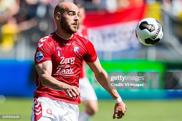 Ruud Boymans of FC Utrecht during the Dutch Eredivisie match between FC Utrecht and AZ Alkmaar at the Galgenwaard Stadium on May 08, 2016 in Utrecht,...