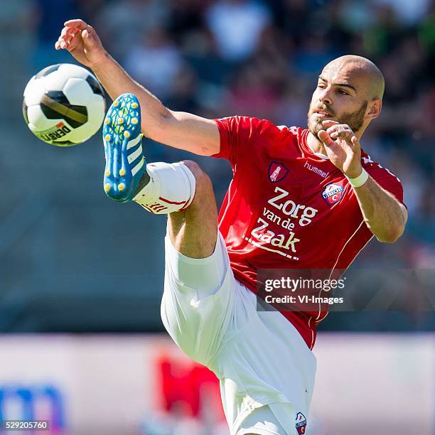 Ruud Boymans of FC Utrecht during the Dutch Eredivisie match between FC Utrecht and AZ Alkmaar at the Galgenwaard Stadium on May 08, 2016 in Utrecht,...