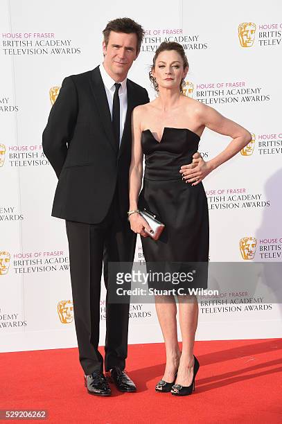 Jack Davenport and Michelle Gomez attend the House Of Fraser British Academy Television Awards 2016 at the Royal Festival Hall on May 8, 2016 in...