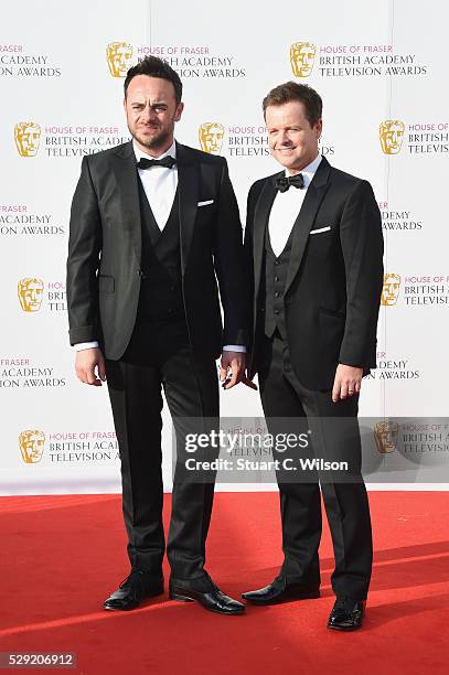 Anthony McPartlin and Declan Donnelly attend the House Of Fraser British Academy Television Awards 2016 at the Royal Festival Hall on May 8, 2016 in...