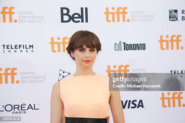 Actress Felicity Jones attends 'The Theory of Everything" premiere during the 2014 Toronto International Film Festival