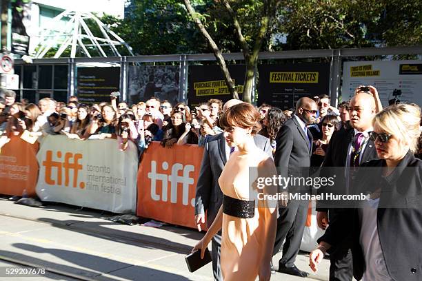 Actress Felicity Jones attends 'The Theory of Everything" premiere during the 2014 Toronto International Film Festival
