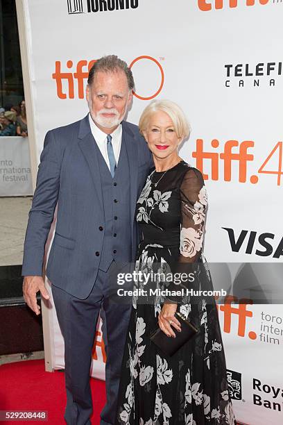 Taylor Hackford and Helen Mirren at the "Eye In The Sky" premiere during the 40th Toronto International Film Festival