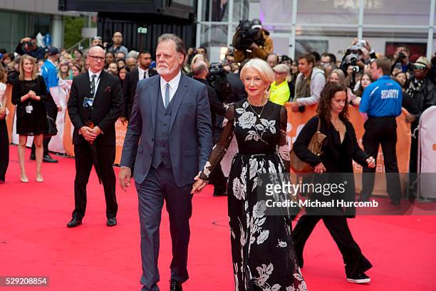 Taylor Hackford and Helen Mirren at the "Eye In The Sky" premiere during the 40th Toronto International Film Festival
