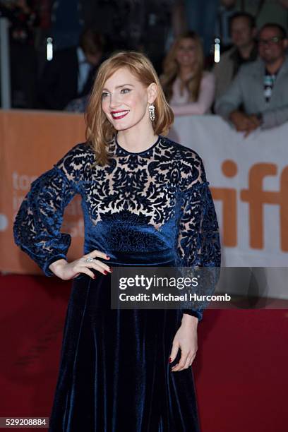 Jessica Chastain at the "Martian" premiere during the 40th Toronto International Film Festival