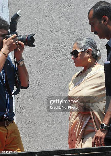 Actress Jaya Bachchan during the Kalyan Jewelle's new showroom inauguration ceremony in Kolkata, India, on May 8, 2016.