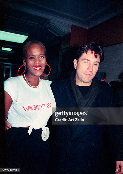 Robert De Niro posing with Toukie Smith ; circa 1990; New York.