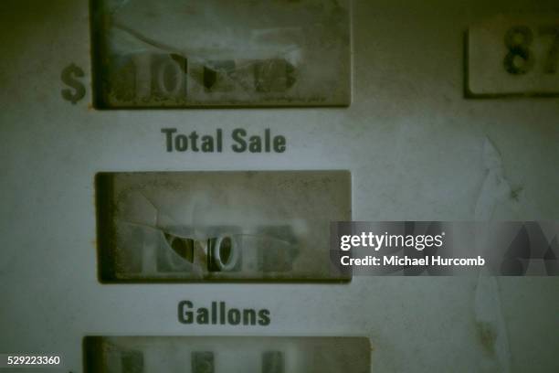 Vacant gas station on Route 66 in Oro Grande, California