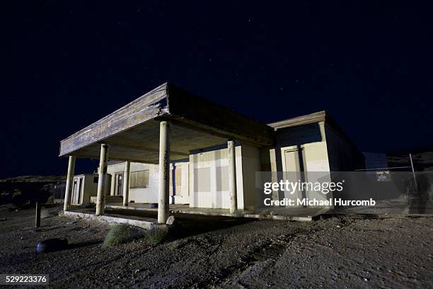 Vacant gas station on Route 66 in Oro Grande, California