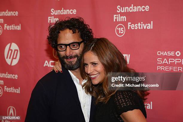 Jason Mantzoukas and Andrea Savage attend the "Sleeping with Other People" premiere at the 2015 Sundance Film Festival