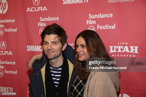 Adam and Naomi Scott attend the "Sleeping with Other People" premiere at the 2015 Sundance Film Festival