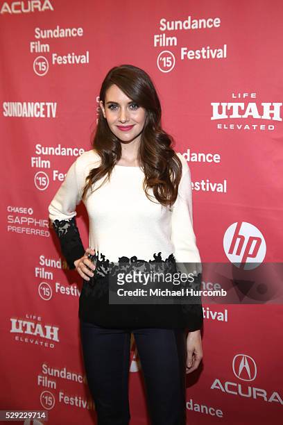 Actress Alison Brie attends the "Sleeping with Other People" premiere at the 2015 Sundance Film Festival