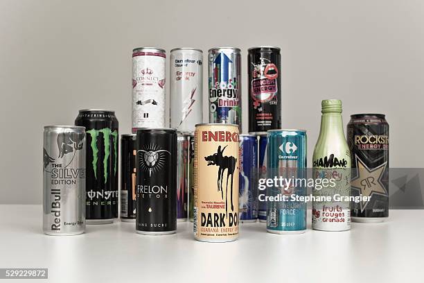 france - illustration- energy drinks - energydrink stock-fotos und bilder