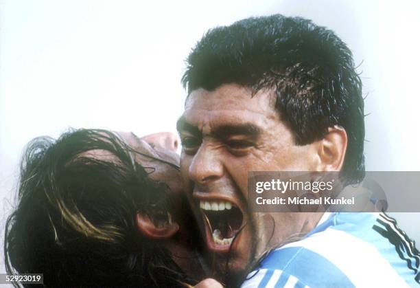 In den USA, Boston; ARGENTINIEN 1; CANIGGIA, Diego MARADONA/ARG