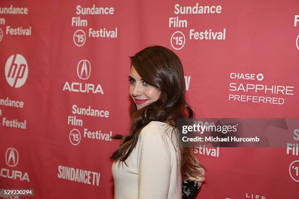 Actress Alison Brie attends the "Sleeping with Other People" premiere at the 2015 Sundance Film Festival