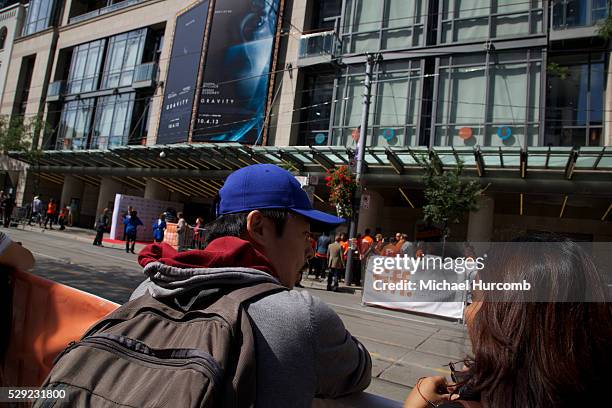 Crowds await for celebrities for arrive at the 2013 Toronto International Film Festival