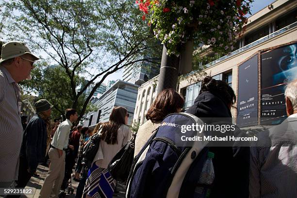 Crowds await for celebrities for arrive at the 2013 Toronto International Film Festival