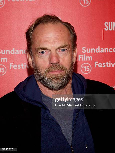 Actor Hugo Weaving attends the "Strangerland" premiere at the 2015 Sundance Film Festival