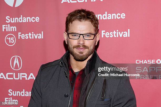 Actor Kellan Lutz attends the "Experimenter" premiere at the 2015 Sundance Film Festival