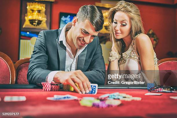poker player - thinking of you card stock-fotos und bilder