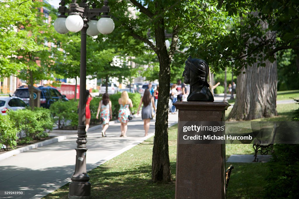 Tourists walking in Old Quebec