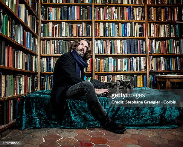 Frederic Beigbeder, writer, literary critic, French film director and television host, creator of prix de Flore, where he chairs the jury,...