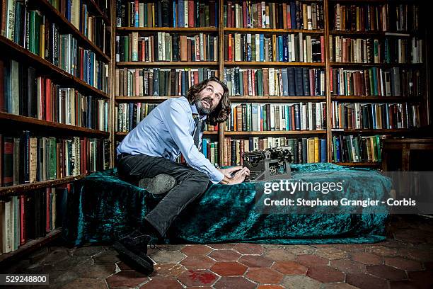 Frederic Beigbeder, writer, literary critic, French film director and television host, creator of prix de Flore, where he chairs the jury,...