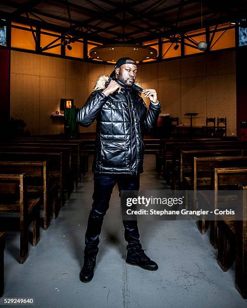 El Nino La Bonne Nouvelle, Musician, RAP, Catholic, Golgotha Music Association, photographed in Aulnay Sous Bois