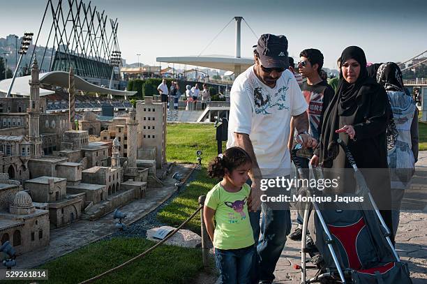 Miniat��rk a minature model park in Istanbul Turkey draws visitors from far and near to view its extensive collection of minatures from all over...