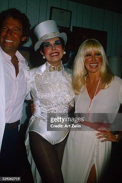 "Suzanne Somers and her husband Alan Hamel; with Ann Miller for ""Sugar Babies""; circa 1970; New York
