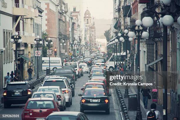 street scenes at the city of puebla - mexico - puebla mexico fotografías e imágenes de stock