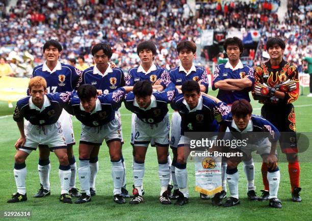 Nationalmannschaft/Team JAPAN/JPN; hintere Reihe v.lks.: Yutaka NAKITA, Shoji JO, Naoki SOMA, Eisuke NAKANISHI, Masashi NAKAYAMA, Torwart Yoshikatsu...
