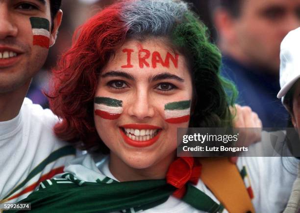 St. Etienne, 14.06.98, Fan/Fans IRAN/IRN
