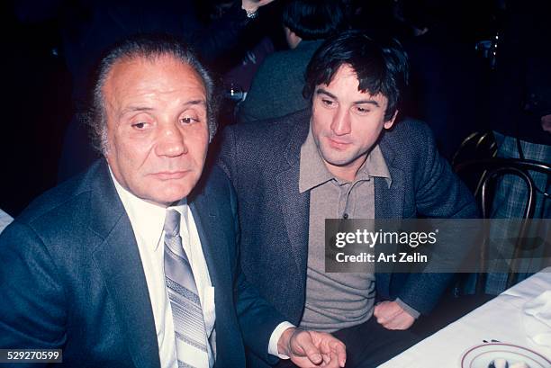 Robert De Niro and Jake LaMotta; at The NY Film Critics Circle Award; 1980 for Joe Pesci.