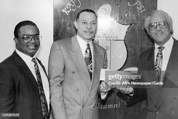 Members of the Kappa Alpha Psi fraternity, 1992.