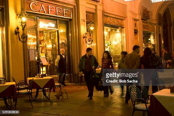 caffe torino on via roma in turin - via roma stock pictures, royalty-free photos & images