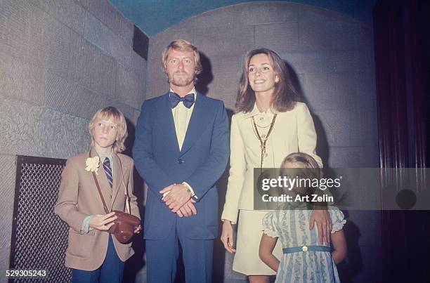 Jennifer O'Neill with her husband Joseph Roster on their wedding day with their family 1972.