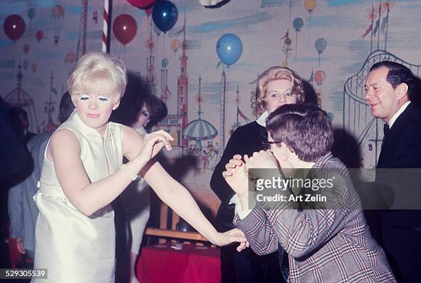 Connie Stevens dancing with her cousin; circa 1970; New York.