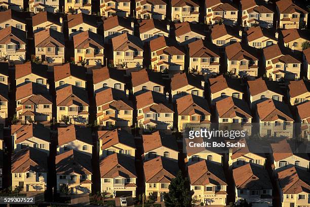 housing development - aerial view house stock pictures, royalty-free photos & images