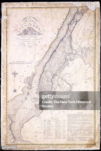 The City of New York, as laid out by the Commissioners with the Surrounding Country, by their Secretary and Surveyor John Randel Jr 1814....