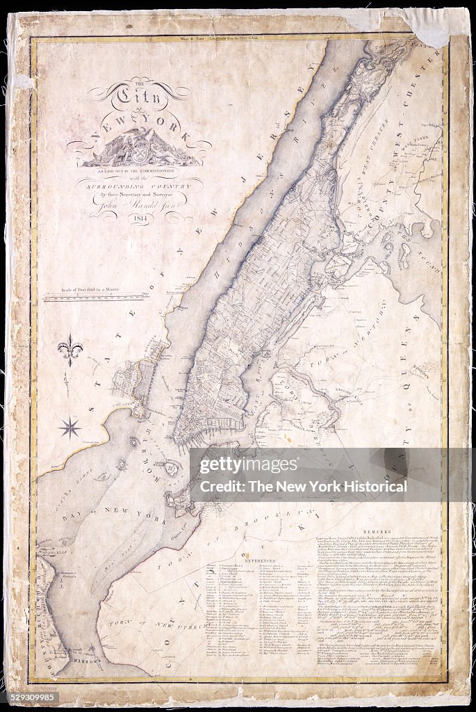 The City of New York, as laid out by the Commissioners with the Surrounding Country