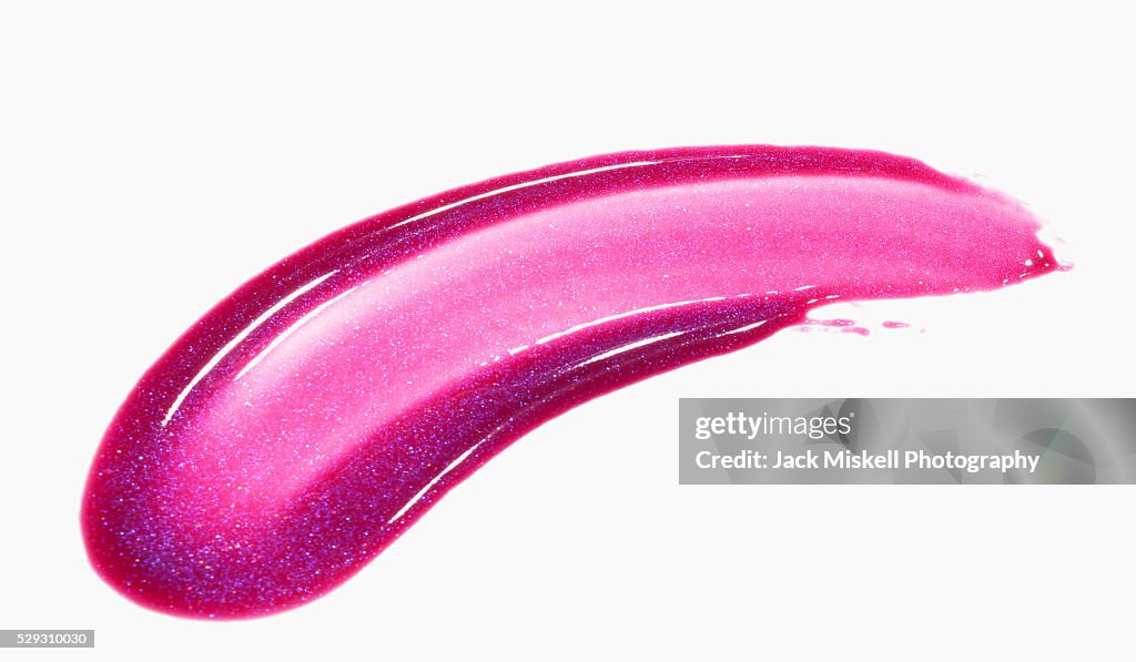 Smear of lip gloss