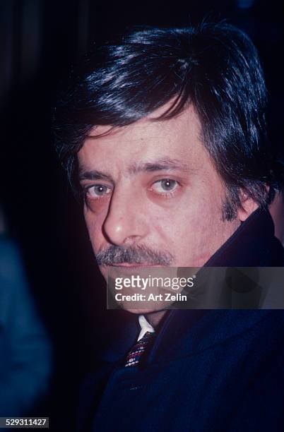 Gian-Carlo Giannini without glasses close-up; circa 1970; New York.