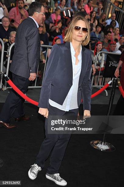 Actress Jodie Foster arrives at the World Premiere of Walt Disney Pictures' "Pirates of the Caribbean: On Stranger Tides" held at Disneyland in...